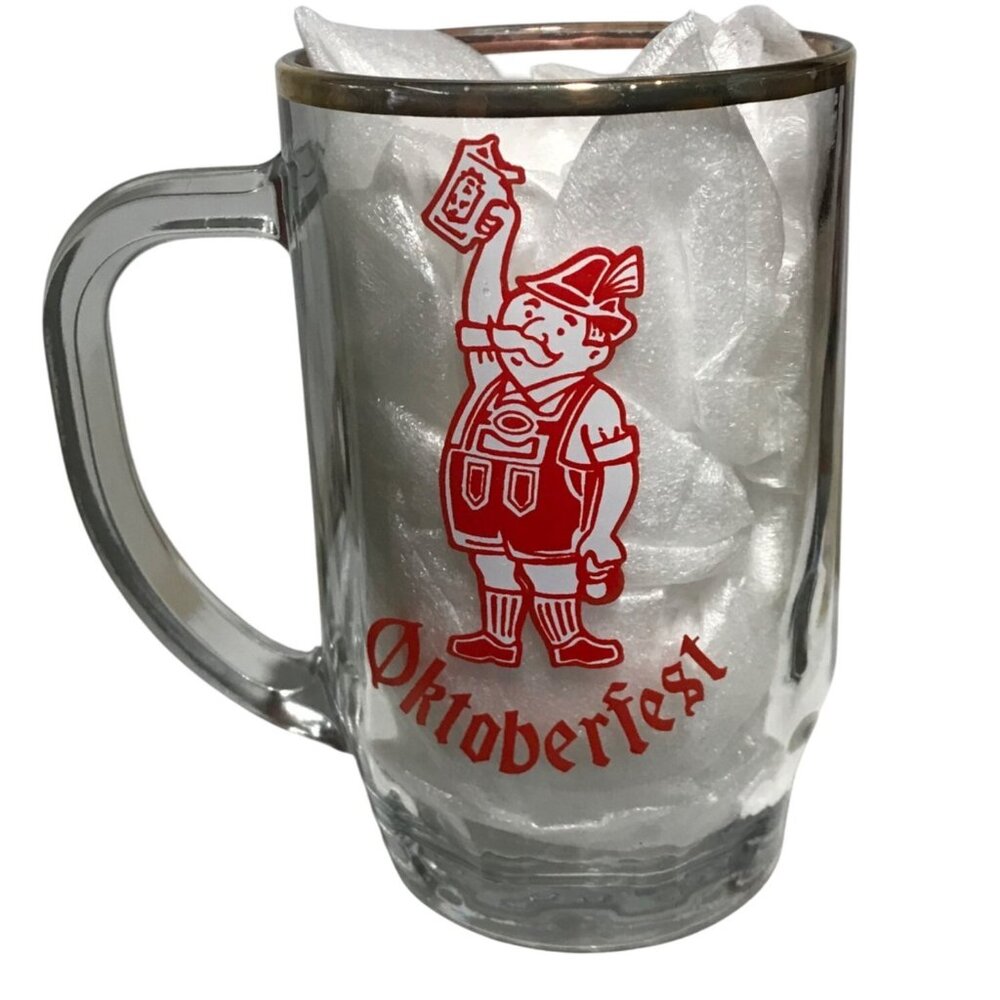 Oktoberfest Beer Mug German Festival ein Prosit Tankard Oktoberfest Guy 5.5"